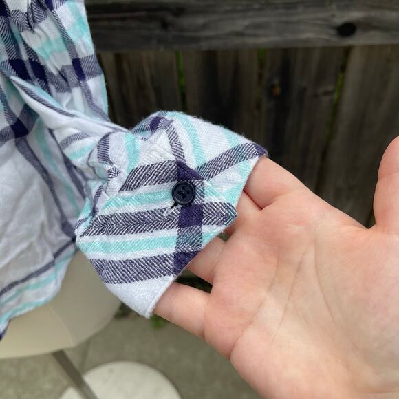 Rails • Button Front Long Sleeve Plaid Top - Picture 3 of 7